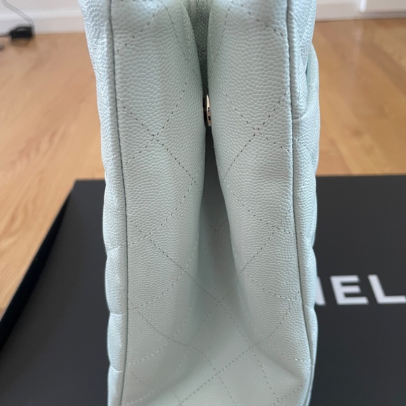 NWT CHANEL Large Shopping Tote Baby Blue - Picture 5 of 16